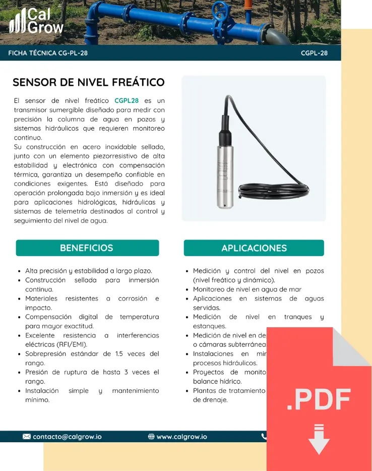 Ficha Sensor de Nivel